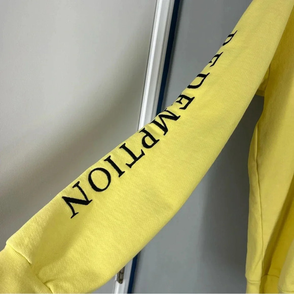 YELLOW REDEMPTION LION PULLOVER HOODIE Men size Large - Picture 4 of 12